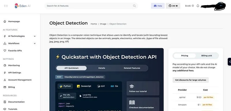 WasteGO — Object detection using Eden AI to identify the image uploaded to S3 (Waste Share App) — figure 1