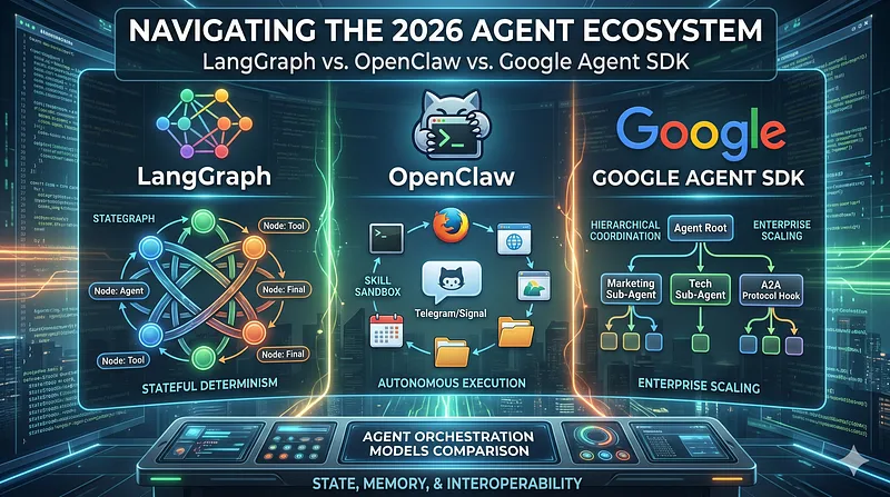 Navigating the 2026 Agent Ecosystem: LangGraph vs. OpenClaw vs. Google Agent SDK (ADK) — figure 1