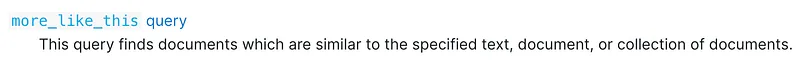 Implementing TF-IDF in Elastic search is very simple. They have their special query for this called morelikethis