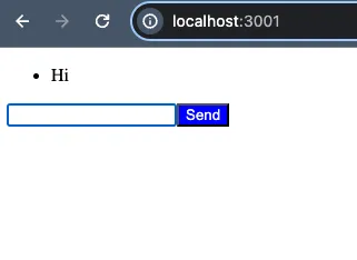Now if you type something here and press enter, UI would look like this