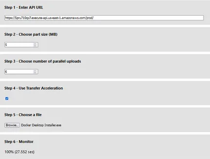 Creating a React web app to Upload files to S3 — Ultra Fast — figure 5